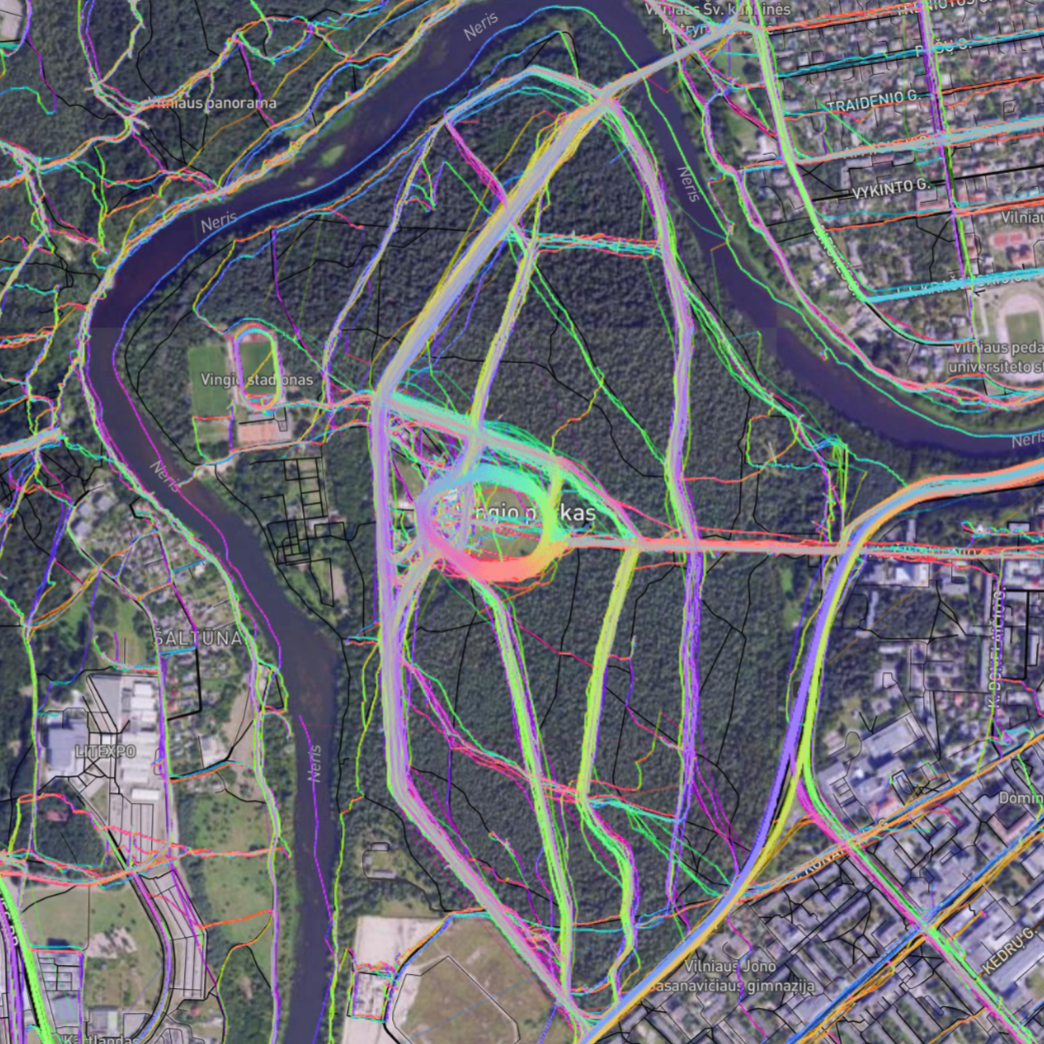 OSM GPS traces; © OpenStreetMap contributors